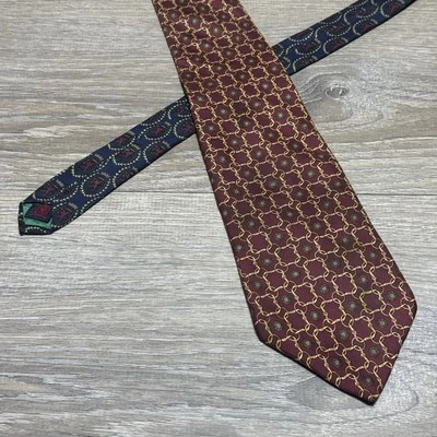 Corbata de cuello Tommy Hillfiger hecha a mano de lujo 100 % seda italiana para hombre hecha en EE. UU. Foto 1 de 4