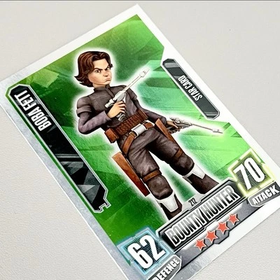 Topps Star Wars 2011 Young Boba Fett RARE Chrome Trading Card Foil Vintage Retro - Image 1 of 4