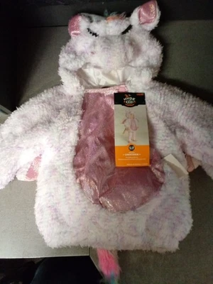 Baby Infant Toddler Sz 12-18Months Unicorn Plush Pullover Costume w/ Hood  New   - Image 1 of 2