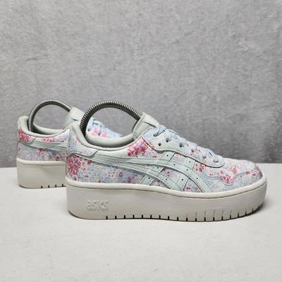 Asics Japón S PF Zapatos Mujer Talla 7.5 Floral Plataforma Tenis Azul Pastel Rosa Foto 1 de 4