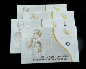2013 through 2016 $1 United States Mint Proof Presidential Dollar Sets - 4 Total - Picture 1 of 5