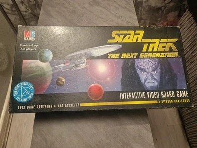 Star Trek The Next Generation VHS Interactive Video Board Game MB Complete 1994 - Image 1 of 4