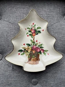 Lenox Holiday Tartan Tree Candy Dish Christmas Decor Serving - Picture 1 of 3