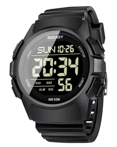 Men Digital Sports Watch,Waterproof Watch with Stopwatch Countdown Black Dial... - Picture 1 of 6