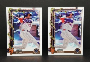 2025 Topps Holiday #H150 Juan Soto, New York Mets - Candy Cane Bat Variation SP - Foto 1 di 6
