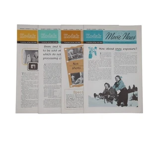 Kodak Movie News Magazine Booklet Set of Four (4) 1956 Eastman Kodak - Picture 1 of 13