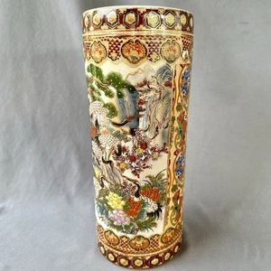 Vintage chinesische Emaille handbemalte Porzellan Cloisonne Blumenvase Republik Ära - Bild 1 von 13