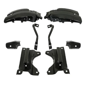 Suitable For 07-13 Chevy Silverado 1500 Black Metal Front Bumper Brace Bracket - Picture 1 of 17