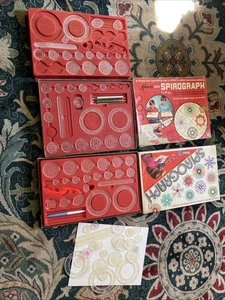 Lot of 3 Spirograph Sets + PARTS Vintage Kenner #1421 And 2 Older TAKE L@@K WOW - Picture 1 of 8