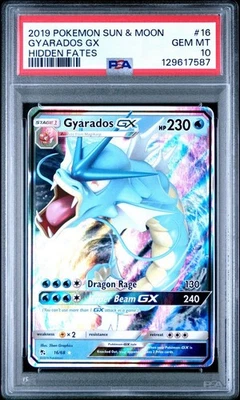 2019 Pokemon Hidden Fates # 16 Gyarados GX PSA 10 Card GEM MINT! Trusted Seller! - Image 1 of 2
