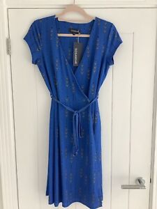 Sosandar Blue Ladies Wrap Dress UK size 10 - BRAND NEW WITH TAG