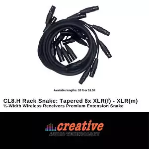 (N1) XLR CL8.Hxx Rack Snake: CONICO per ricevitori wireless larghezza 1/2 - 8x XLR - Foto 1 di 3