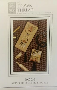 Boo Halloween Ornament Cross Stitch PATTERN Booklet/Leaflet - Picture 1 of 2