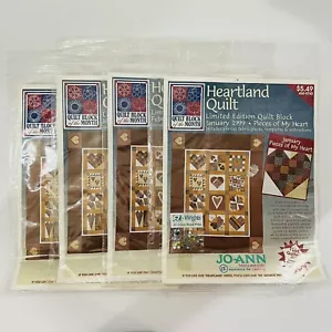 Joann Heartland Quilt Blocks January, February,March,April Limited Edition 1999 - Picture 1 of 5
