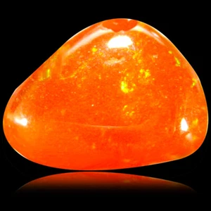 1.18 ct Superb Fancy Cabochon (9 x 7 mm) Flashing Multicolor Red Fire Opal - Bild 1 von 1