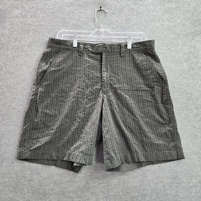 Pantalones Cortos Patagonia Hombre 32 Verde Rayas Cremallera 8" Entrepierna Algodón Poliéster Orgánico Foto 1 de 4