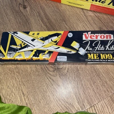 Vintage Veron Flying Scale Model Kit ME 109 TRU-FLITE MADE IN ENGLAND - Image 1 of 3