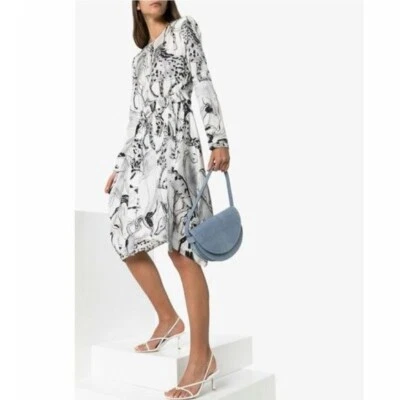 VESTIDO ASIMÉTRICO ESTAMPADO CABALLO STELLA MCCARTNEY KALYN TALLA S 40 IT $2885 Foto 1 de 4