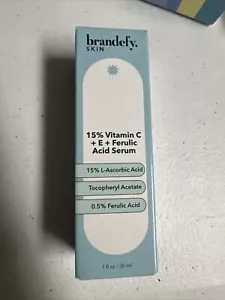 Brandefy Vitamin C E Ferulic Acid Serum Skin Face Anti Aging Wrinkles Dark Spots - Picture 1 of 4