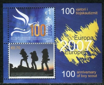003 - Kosovo 2007 - 100 Years of Boy Scout - MNH Souvenir Sheet - Image 1 of 2