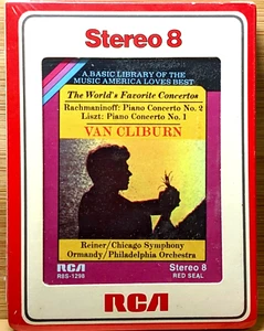 VAN CLIBURN - WORLD'S FAVORITE CONCERTOS - 8-TRACK TAPE CARTRIDGE - BRAND NEW - Bild 1 von 2