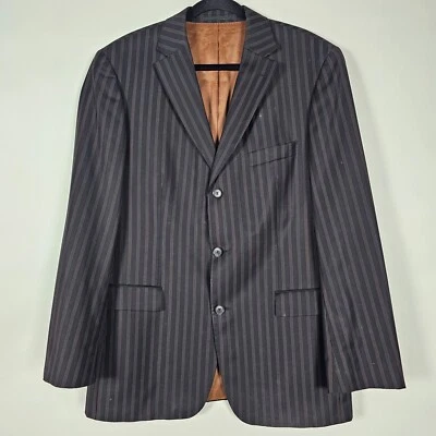 Chaqueta Blazer Hugo Boss Ing Loro Piana Rayas Lana Virgen Envejecida Para Hombres Talla 52 Foto 1 de 4