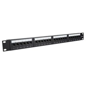 High Speed CAT6 CAT-6 Patch Panel Network Cable Rack 24 Port RJ45 3U 110 Routing - Picture 1 of 12