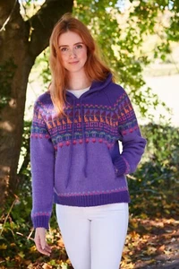 Pachamama Marrakech Kangaroo Hoody, 100% Wool, Kangaroo Pocket, Handmade