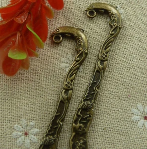 Free Ship 28 pcs Antique bronze dolphin bookmarks 81x19mm L-2063 - Picture 1 of 4