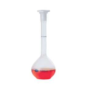 100ml PP Plastic Volumetric Flask With Polypropylene Stopper Chemical Labware - Picture 1 of 2