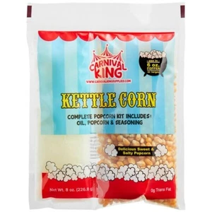 All In One Kettle Corn Popcorn Kit Popper Packet Delicious Tasting 24 Case 6 oz. - Picture 1 of 12