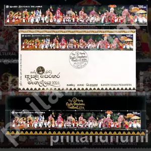 World's Longest Stamp 2024 Sri Lanka Kandy Esala Perahera + FDC + Souvenir MS - Picture 1 of 4