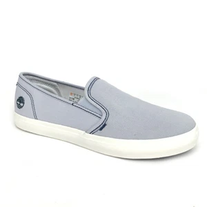 Timberland Women's Newport Bay Slip On Light Blue Canvas Shoes A1WU2 - Picture 1 of 5