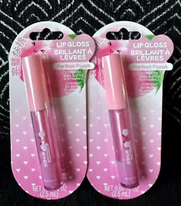 2pk PERFECT PEACH SCENT PINK LIP GLOSS HYDRATING VITAMIN E SHEA BUTTER LIPGLOSS - Picture 1 of 6