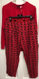 VINTAGE Disney Men's Pajamas Mickey Mouse Pajama Shirt & Pants 100% Cotton Med - Picture 1 of 8