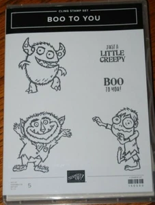 Stampin Up Boo To You - Juego de 5 estampillas adhesivas de goma roja - Nuevo en paquete - Imagen 1 de 1