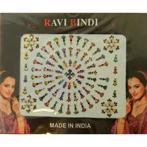 Bindis 96 unidades tarjeta joyas para la frente Bollywood Sari folklore India - Imagen 1 de 1
