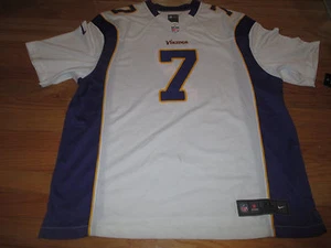 Nike CHRISTIAN PONDER signed No.7 MINNESOTA VIKINGS (XL) Jersey "JEFF & DIANE" - Picture 1 of 8