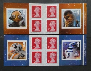 UK 2017 SET OF 2 STAR WARS  BOOKLETS MINT UNHINGED - Picture 1 of 1