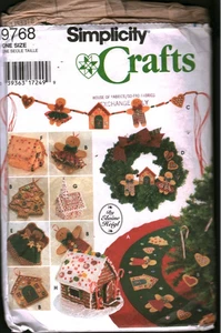 9768 Vintage Simplicity Schnittmuster Christbaumspitze Ornamente Swag OOP - Bild 1 von 2