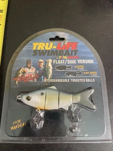 Tru-Tungsten Tru-Life Swimbait 4-TSB-W/S-BS 4" Wake/Slow Frek Big Sexy Nuevo en Caja - Imagen 1 de 2