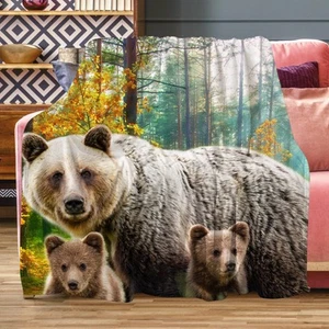 Fleece Throw Blanket 50"x60", Soft Cozy Warm Fuzzy Flannel Plush Blanket Brow... - Picture 1 of 8