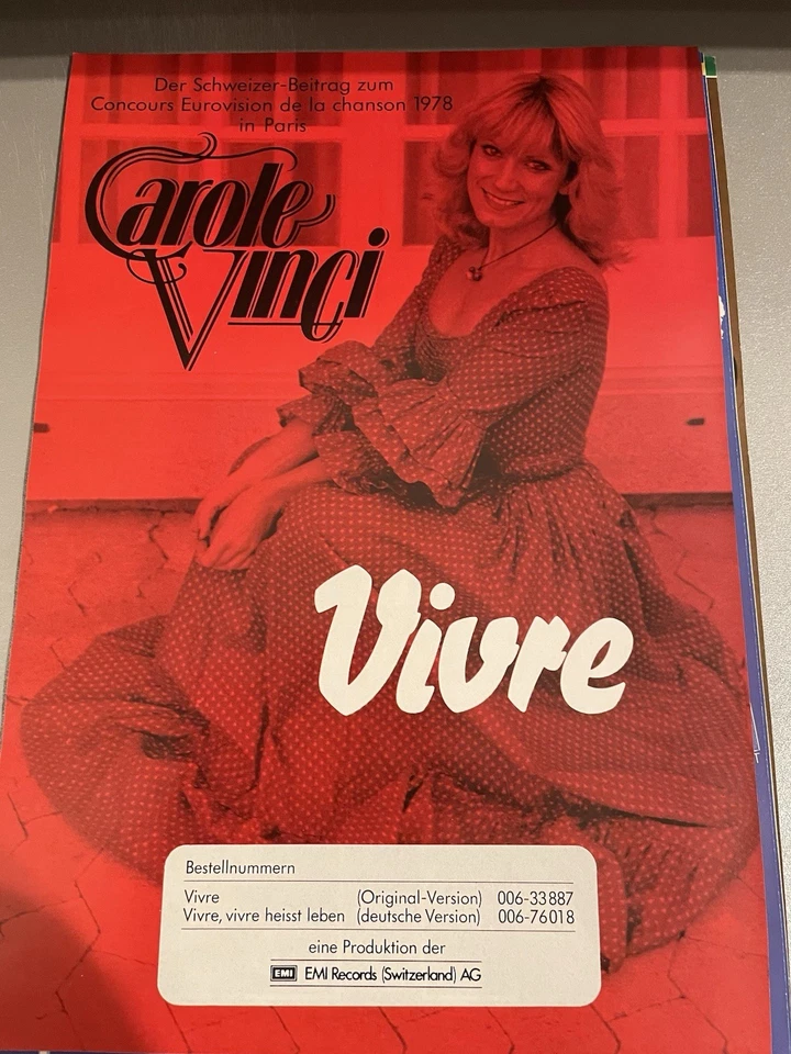Carole Vinci Eurovision Song Contest seltene Werbeanzeige „Musikmarkt“ (1978) - Bild 1 von 1
