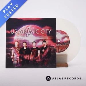U2 - Atomic City - Photo-Luminescent Transparent Etched 7" Vinyl Record - EX/EX - Picture 1 of 8