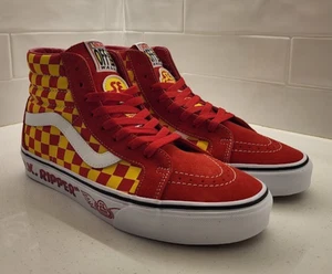 Vans x SE Bikes PK RIPPER Red Yellow Reflective Mens Size 9 Bike Life Cruiser - Picture 1 of 8