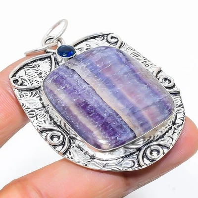 Ciondolo gioiello in argento sterling 925 fatto a mano con pietra preziosa in... - Immagine 1 di 4