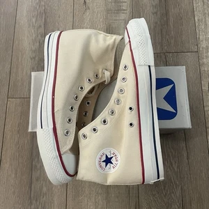 Scarpe alte vintage Converse Chuck Taylor All Star nuove bianco panna 9,5 USA - Foto 1 di 5