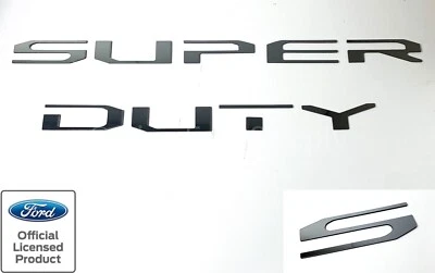 Inserciones de puerta trasera cromadas premium letras ABS para Ford Super Duty F-250 2020-2022 Foto 1 de 4