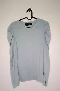 DECJUBA Designer Label Women Green Relaxed Lightweight Jersey Blouse Top Size M - Picture 1 of 9