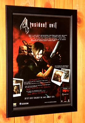 Resident Evil 4 PS2 GameCube Capcom Old Promo Small Poster / Ad Page Framed. - Image 1 of 3